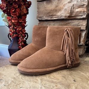 Björndal Josie Suede Leather Fringe Warm Boots - Women’s Size 9